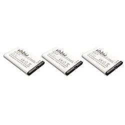 vhbw 3x batteries 1300mAh (3.7V) pour téléphone fixe sans fil Siemens Gigaset SL930, SL930A, SL930H comme V30145-K1310-X456.