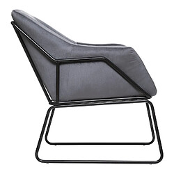 Acheter Atmosphera, Createur D'Interieur Fauteuil de salon en velours avec structure en fer - Gris galet