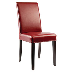 Chaises en Simili Cuir Rouge - Lot de 2 - Bolero