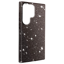 Avizar Coque Paillette pour Samsung Galaxy S23 Ultra Semi-rigide Spark Case noir