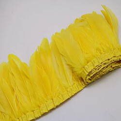 Avis plume d'oie frange couture pour bricolage costume mariage décoration jaune