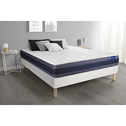 ACTISOM Ensemble matelas Mémoire de forme ACTIMEMO MORPHO 180x200 Maxi épaisseur 5zones de confort + sommier KIT blanc