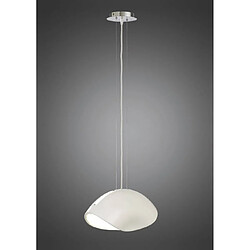 Luminaire Center Suspension Pasion 3 Ampoules E27, blanc brillant/arylique blanc/chrome poli