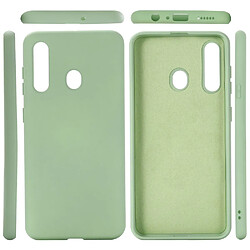 Coque en silicone liquide mou vert pour votre Samsung Galaxy A20s