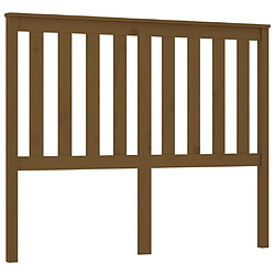 vidaXL Tête de lit Marron miel 126x6x101 cm Bois massif de pin