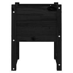 Acheter Maison Chic Jardinière,Bac à fleurs - pot de fleur Noir 40x40x52,5 cm Bois massif de pin -GKD80594