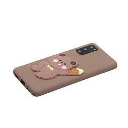 Coque en TPU décor de logo animal ours manger des glaces pour votre Samsung Galaxy S20