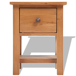 Helloshop26 Table de nuit chevet commode armoire meuble chambre 36 x 30 x 47 cm bois de chêne massif 1402182