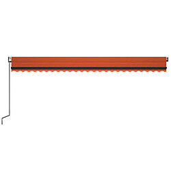 Avis vidaXL Auvent rétractable automatique 600x350 cm Orange et marron