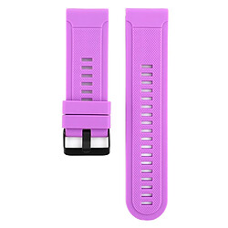 Bracelet en silicone 22mm souple avec boucle noire violet pour votre Garmin Fenix 5/5 Plus