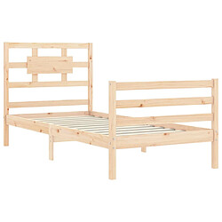 Acheter vidaXL Cadre de lit sans matelas 100x200 cm bois massif