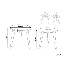 Avis Beliani Lot de 2 tables d'appoint en bois de manguier clair SHARMA