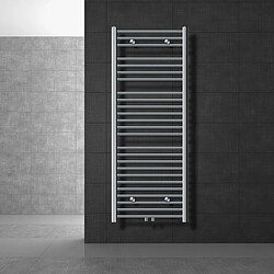 LuxeBath Radiateur sèche-serviette salle de bain acier chrome connexion central 60x150 cm