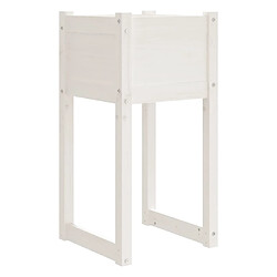 Avis vidaXL Jardinières 2 pcs Blanc 40x40x81 cm Bois massif de pin