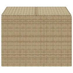 Avis vidaXL Boîte de rangement de jardin mélange beige 291L résine tressée