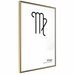 Paris Prix Affiche Zodiac Virgo II Affiche encadrée - Papier haute qualité 170 g/m2 - Protection UV - Facile à fixer