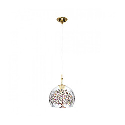 Luminaire Center Suspension élégante LUNA Or 24 Carats 1 ampoule