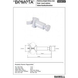 Bemeta - Maison De La Tendance Console réglable pour radiateur en acier blanc RAWELL 3,2x3,2x8 cm