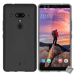 Htdmobiles Coque silicone gel fine pour HTC U12+ (U12 Plus) + verre trempe - GRIS