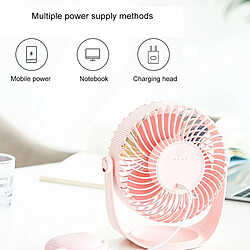 Acheter Wewoo Ventilateur électrique de bureau à bande chargement USB rotatif portable avec commande à 3 vitesses (bleu)