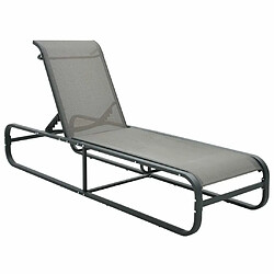 Maison Chic Chaise longue - Transat - Bain de Soleil Aluminium et textilène