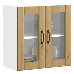 vidaXL Armoire murale de cuisine avec porte en verre Lucca