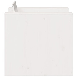 Acheter vidaXL Canapé de jardin blanc 79x60x62 cm bois de pin massif