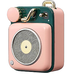 Universal Haut-parleur Bluetooth sans fil Portable YYH avec bouton de haut-parleur rétro (rose)