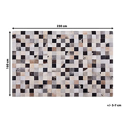 Beliani Tapis marron et beige en peau de vache 160 x 230 cm RIZE