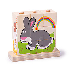 Bigjigs Toys Puzzle de blocs à empiler d'animaux