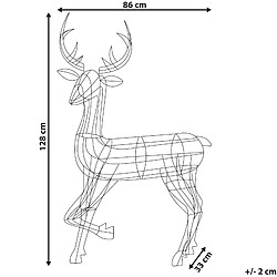 Beliani Décoration LED renne 128 cm noir MAHLATTI