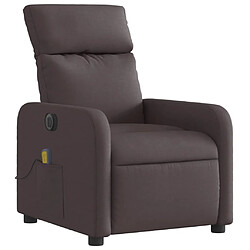 Avis vidaXL Fauteuil de massage inclinable électrique Marron foncé Tissu