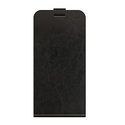 Etui en PU Flip vertical Crazy Horse avec porte-carte noir pour votre Xiaomi Redmi Note 10 Pro