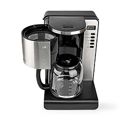 NEDIS PACK DEJEUNER Cafetière Machine à café Programmable LCD Inox 1.5L 1000W + Bouilloire RETRO INOX 1L8 1800W protection contre l'ébulli