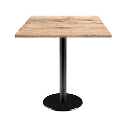 Restootab Table 70x70cm - modèle Rome bois tanin naturel