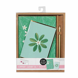 Paris Prix Lot de 2 Carnets & Crayon Imagine 21cm Vert