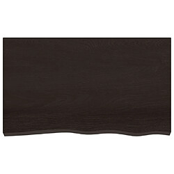 Avis vidaXL Étagère murale marron foncé 100x60x2cm bois chêne massif traité