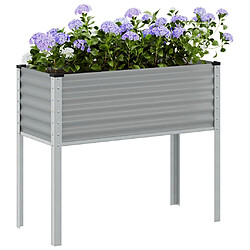 vidaXL Jardinière gris 100x41x90 cm acier