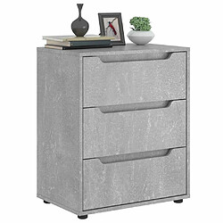 vidaXL Buffet VISNES gris béton 60x40x73 cm bois d'ingénierie