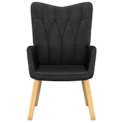 Avis Maison Chic Chaise de relaxation | Fauteuil relax avec tabouret Noir Tissu -GKD46570