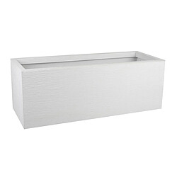 Jardinière rectangulaire Graphit Up 79,5 x 29,5 x 29,5 cm - 57L - Blanc cérusé - Eda