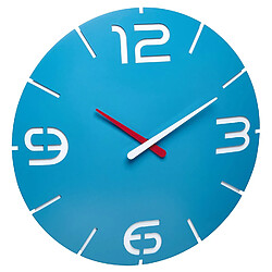 Plastfab Horloge murale TFA Contour 60.3536.14 35 cm x 3.5 cm bleu ciel radiopiloté(e) 1 pc(s)