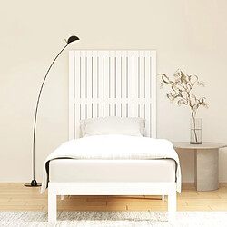 Avis Maison Chic Tête de lit scandinave pour lit adulte,Meuble de chambre murale Blanc 95,5x3x110 cm Bois massif de pin -MN92563