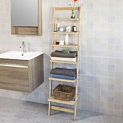 Avis SoBuy FRG161-N Étagère Murale Bibliothèque de Rangement Style échelle avec 6 Niveaux pour Salle de Bain, Salon