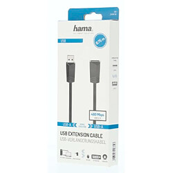 HAMA Rallonge USB, USB 2.0, 480 Mbit/s, 0,75 m