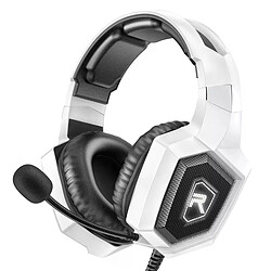 Casque de jeu LED filaire avec micro, casque supra-auriculaire, son surround pour PC, ordinateur portable, PS4, PS5, XBox, Switch.