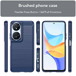 Htdmobiles Coque pour Honor 90 Smart / Honor X7b - housse etui silicone gel carbone + verre trempe - BLEU FONCE