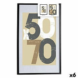 Gift Decor Cadre photo 62,5 x 2,5 x 92,5 cm Noir Plastique Bois MDF (6 Unités)