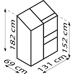 Avis Vitavia Serre de jardin en polycarbonate 4 mm et aluminium noir avec embase Ida 68.8 x 130.60 x 182.30 cm.