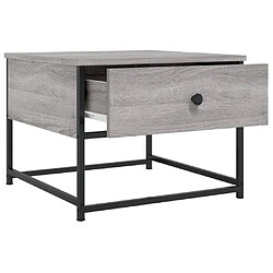 ComfortXL Table Basse Sonoma Gris 51x51x40 Cm Bois D'ingénierie pas cher